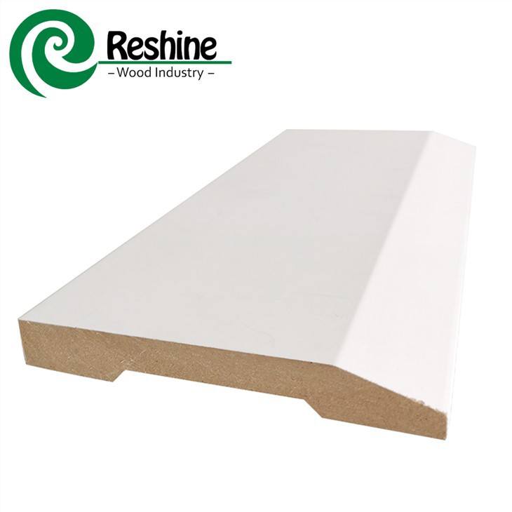 White Primed MDF Baseboard Molding