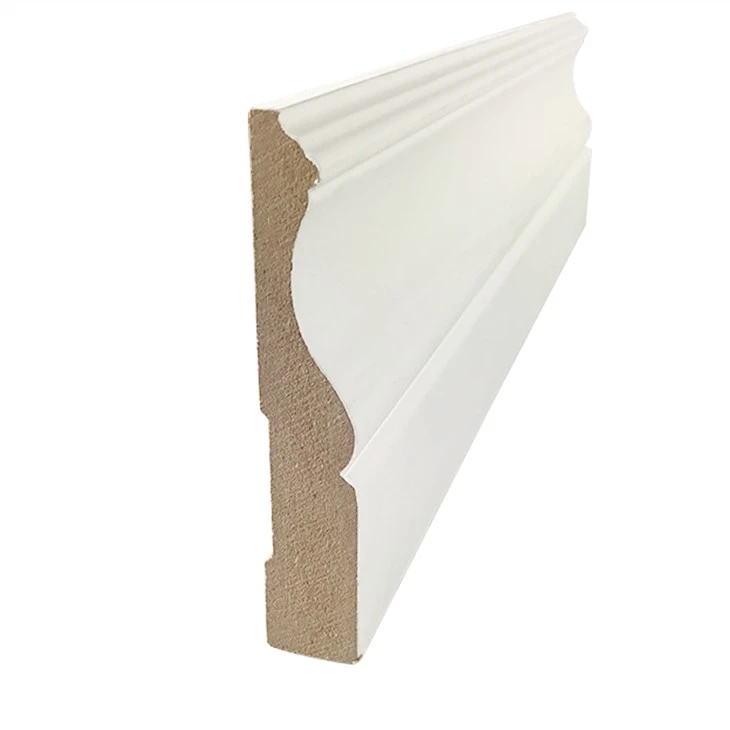 ホワイト プライミング MDF ドア ケーシング モールディング